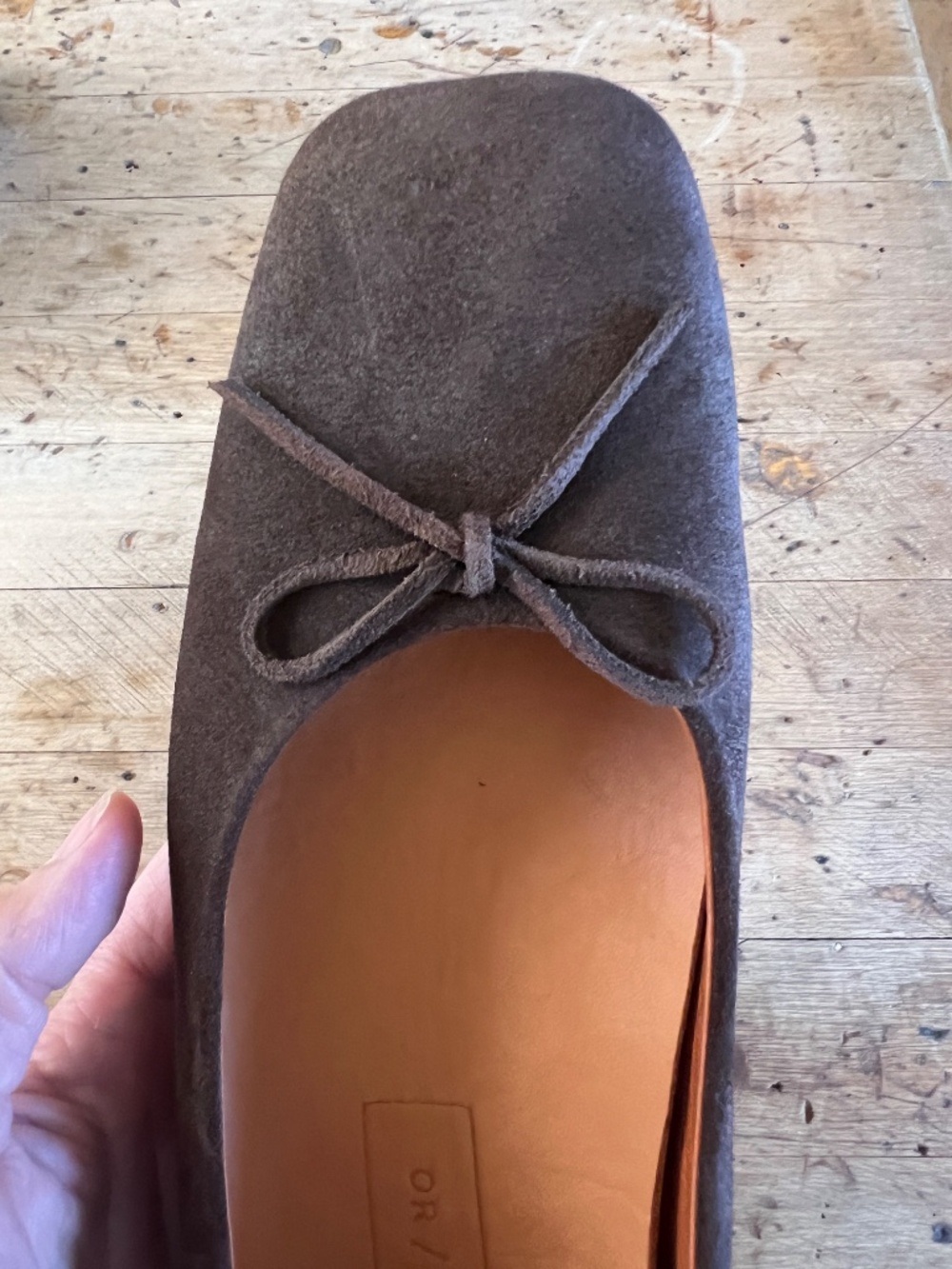 Either / Or Demi Ballet Flat in Chocolate size 38 / 8 - Picture 6 of 9